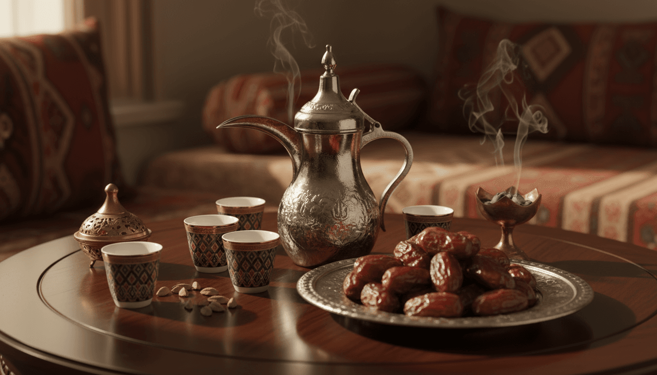 Arabic coffee service